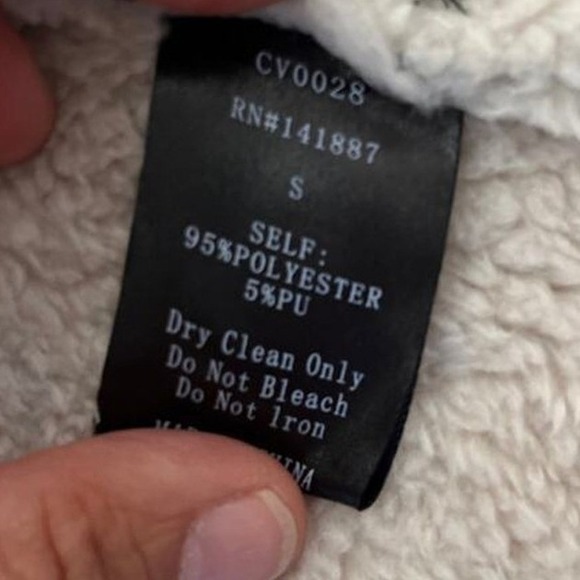 TCEC Black Faux Suede Sherpa Lined Open Front Vest Women's Size S Casual Boho - Picture 4 of 5